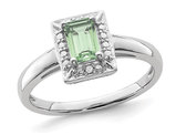 1/2 Carat (ctw) Green Quartz Ring in Sterling Silver